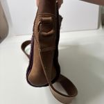 Handmade Brown & Purple Distressed Tooled Leather Bag Purse Boho Western Cowgirl Photo 6