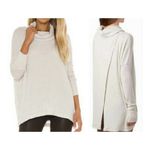 Free People Juicy Long Sleeve Top Stone Cold Cowlneck Crossover Oversized L New Photo 1