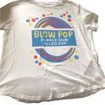 Charms Blow Pop Bubble Gum Filled Pop White SS Graphic Tee size XXL Novelty Photo 1
