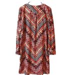Antonio Melani  Boho Dress‎ Tunic Multicolor Chevron Print Long Sleeve Women's 12 Photo 2