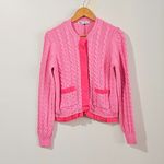 ZARA  Cable Knit Cardigan -Bubblegum pink/Hot pink - Women's Size M -6427/038/630 Photo 1