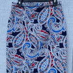 J. McLaughlin  Pulling Stretchy Bright Colored Skirt Small Reversible Pencil Skirt Photo 0