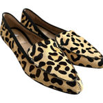Me Too  Leopard Haircalf Pointed Toe Flats Genuine Cow Hair Loafers Comfort Sz 8 Photo 0