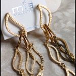 MIA Gold Teardrop Style Long Drop Earrings Photo 1