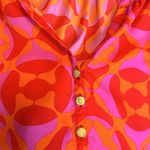 Mud Pie Women’s Medium Long Sleeve Top 100% Polyester EUC Orange pink purple Photo 2