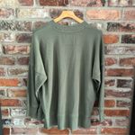 Aerie  Green Waffle Knit Lounge Oversized Sweatshirt, XS Photo 4