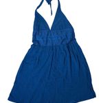 Ralph Lauren  Navy Blue Eyelet Halter Coverup Women Size Medium Photo 0