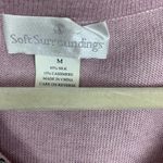 Soft Surroundings Soft Surrounding Silk Cashmere Sweater Pink Long Sleeve Rhinestone M Photo 1