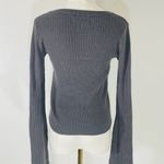 Aeropostale  Gray Ribbed Crewneck Crop Top Sweater Size M Photo 1