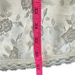 Intimate Moods Vintage Damask Satin Button Robe/Nightgown. Ivory Photo 5