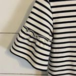 Kingdom & state  Black and Whited Striped Dress with Ruffled Short Sleeve. Size S Photo 4