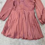 Baltic Born NWT  Women’s Woodbury Satin Mini Dress Longsleeve in Deep Mauve XL Photo 10