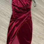 Windsor  Red Velvet Midi Dress Photo 0