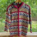Kenzo Women's Colorful Animal Print Hooded Cardigan Size 44 (U.S. 10) RARE Photo 0