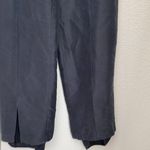 Vintage Richard Malcolm Black Silk Front Slit Capri Pants, Size 6 Photo 1