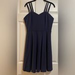 Metyou Women's Sleeveless Spaghetti Strap Dress V Neck Casual Loose Mini Dress L Blue Size L Photo 3