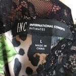 NWT INC International Concepts Women’s Floral Animal Print Lace Silky Slip Dress Green Size L Photo 10