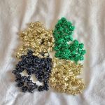 green, blue and gold metallic shiny game day beads Green Photo 7