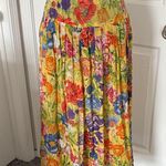 Royal Silk Vintage Floral Maxi Skirt Yellow Size undefined Photo 4