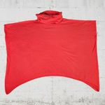 N Peal Coral Orange Cashmere Turtleneck Poncho Shawl Luxury Sweater One Size Size L Photo 7