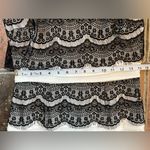 Melrose and Market Melrose Off White Black Eyelash Lace Bodycon Sheath Knee Length Dress Size 8 Photo 7