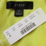 J.Crew NWT Midi in Bright Kiwi Yellow Embroidered Chiffon Short Sleeve Dress 2 Photo 3
