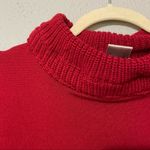 Karen Millen  Red Chunky Knit Turtleneck Sweater Womens M Fall Classic Preppy Photo 3
