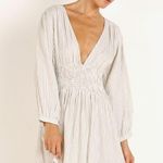 Cleobella  Sadie Striped Mini Dress Ivory Photo 1