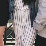 Forever 21  Blue Striped Strapless Jumpsuit Photo 1