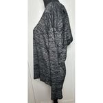 Tahari  Hoodie Sweatshirt Womens Medium Top‎ Long Sleeve Gray Black Photo 7