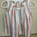 Madewell NWT Button-Front Tank in Linen-Cotton size small Photo 3