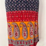 Beach Lunch Lounge Sun Dress S Geometric Paisley Handkerchief Print Tassel Tie Rayon Size S Photo 4