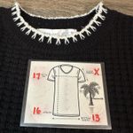 Altar'd State  Knit Sweater Vest Black with Ivory Edges Women's Medium Photo 3