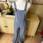Show Me Your Mumu Billy Bob Chambray Flare Wide Leg Overall Jumpsuit Size Small Photo 1