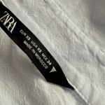 ZARA  Tiered Mini Dress Blue XS Short Sleeve Collared Button Down Tunic Top‎ Photo 3