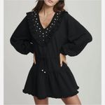 Anthropologie  NWT Sundays Gemma Pearl Embellished Black Mini Dress Medium Photo 1