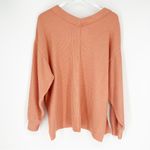 Aerie Ribbed V-Neck Pullover S Orange Photo 1