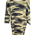 Kerisma Camo Green Long-Line Knit Tunic Dress M/L Kersima Sweater Dress Photo 0