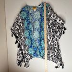 Ruby Rd Open Front Kimono Cardigan Size XL‎ Lightweight Cover Up Resort Beachy Blue Photo 7