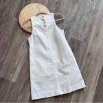 J.Crew I. Crew white denim‎ sleeveless shift dress Photo 6