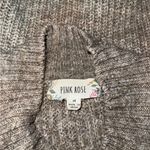 Pink Rose Women's Tan Crew Neck Sweater Medium Photo 2