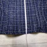 ZARA  Off Shoulder Navy Tweed Peplum Top Holiday Winter Chic Parisian blouse sm Photo 7