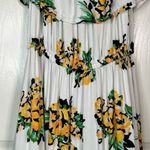 Jessica London  Sz 14 W Flounce Maxi Dress Floral White Yellow Sleeveless Photo 7