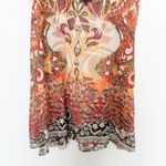 Y2K Unity Top Mesh Paisley Print Crochet Brown Orange‎ Size M Boho Forest Fairy Size M Photo 2