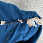 Anthropologie Hei Hei Eventide Linen Blend Cropped Pants Size Medium Teal Blue Photo 7