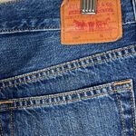 Levi's 501 Denim Shorts Womens 28 Dark Wash Raw Hem Button Fly Daisy Dukes Retro Photo 3