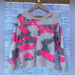 BRODIE CASHMERE METALLIC CAMO SWEATER SZ SMALL Pink Photo 0