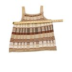 Banana Republic NWT Plaid Knit Cropped Sweater Tank Brown M Photo 4
