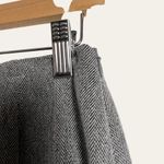 Max Mara Black White Wool Blend Twill Pleated A-Line Mini Skirt Size 8 Photo 2