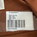 Bozzolo  faux leather scoop high cut brown bodysuit size S NWT Photo 7